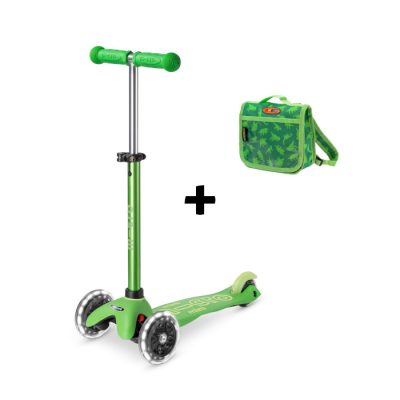 Mini deluxe LED zeleni + ruksak dinosauri